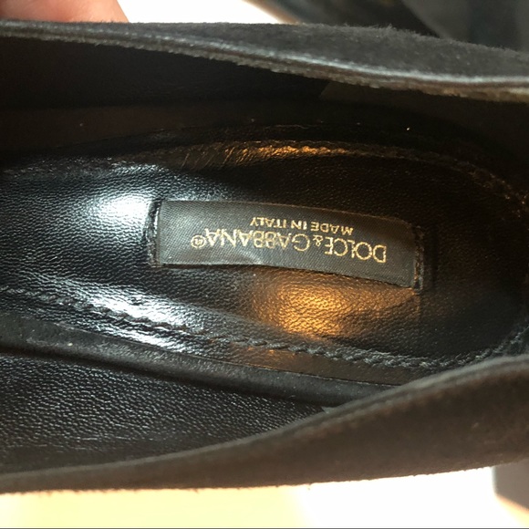 Dolce & Gabbana 90s Style Black Suede Heels - Picture 8 of 15